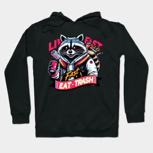 Urban Raccoon: Chill Vibes & Fast Times Hoodie